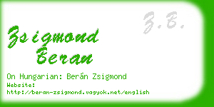 zsigmond beran business card