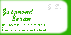 zsigmond beran business card